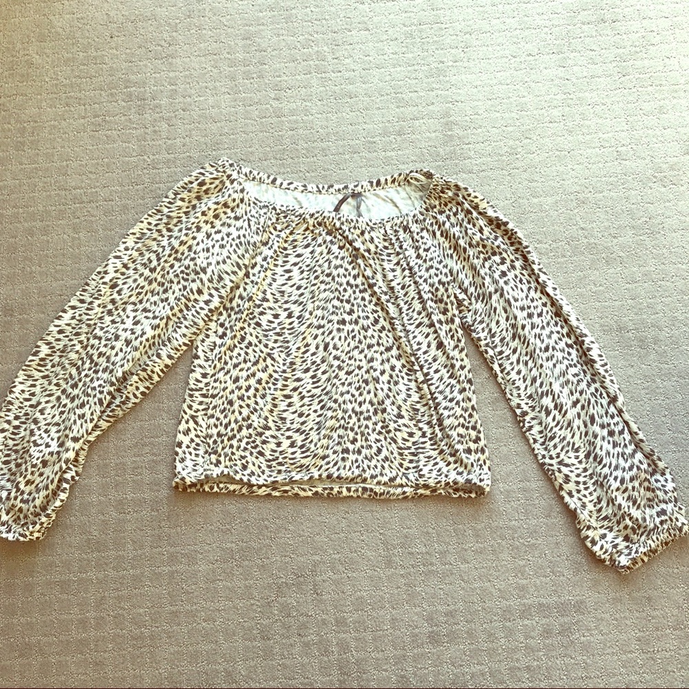 Anthropologie leopard print top.